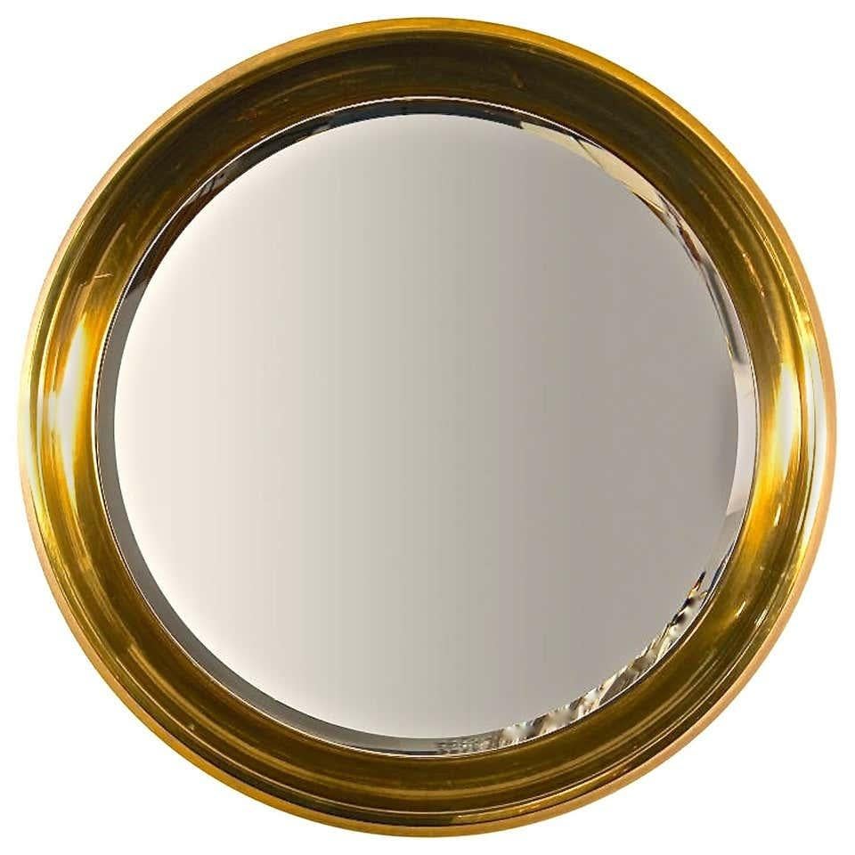 Mastercraft Circular Brass Mirror For Sale 1