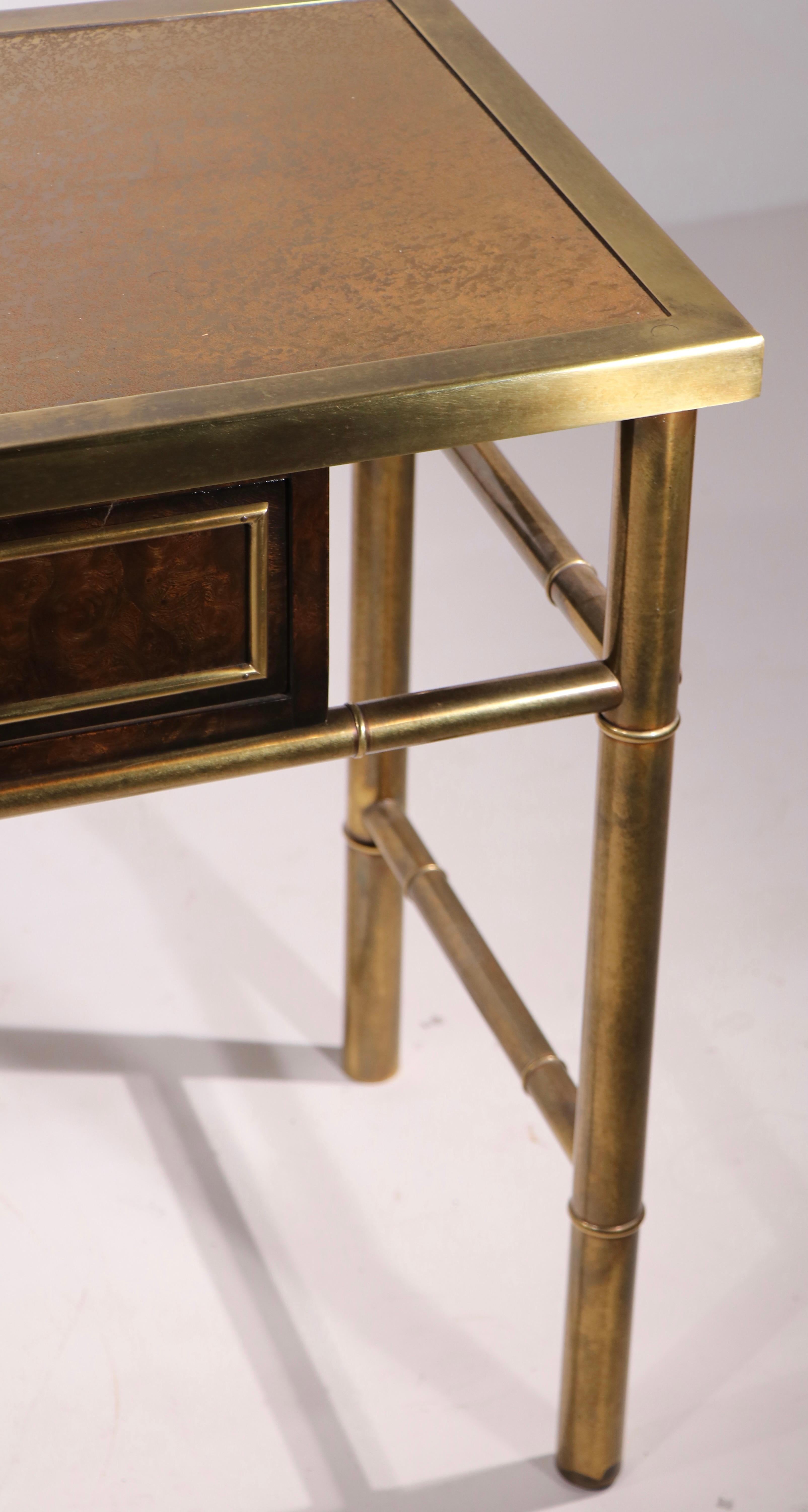 Mastercraft Console Sideboard Server in Brass and Wood 3