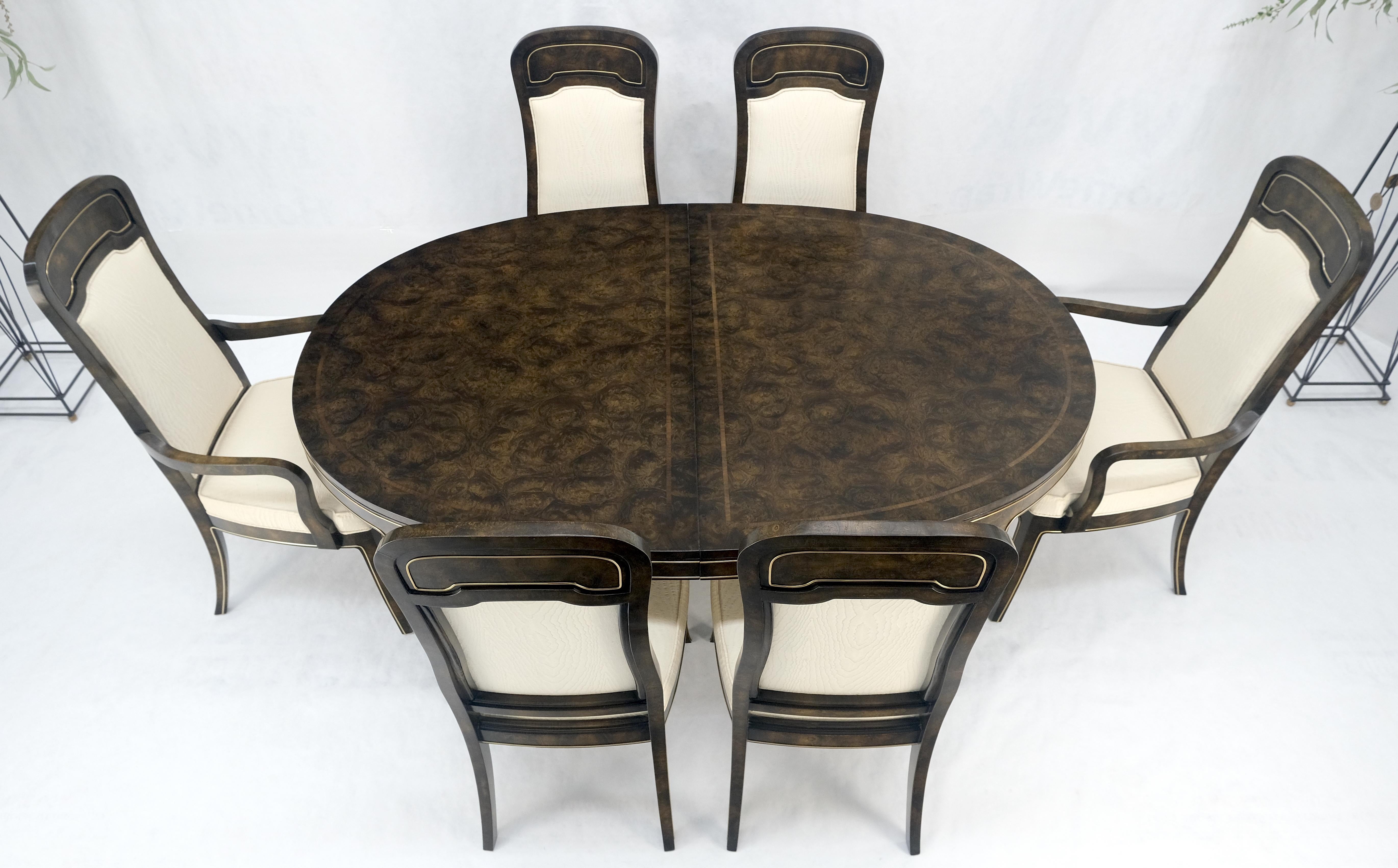 20ième siècle Mastercraft Table de salle à manger ovale 4x20