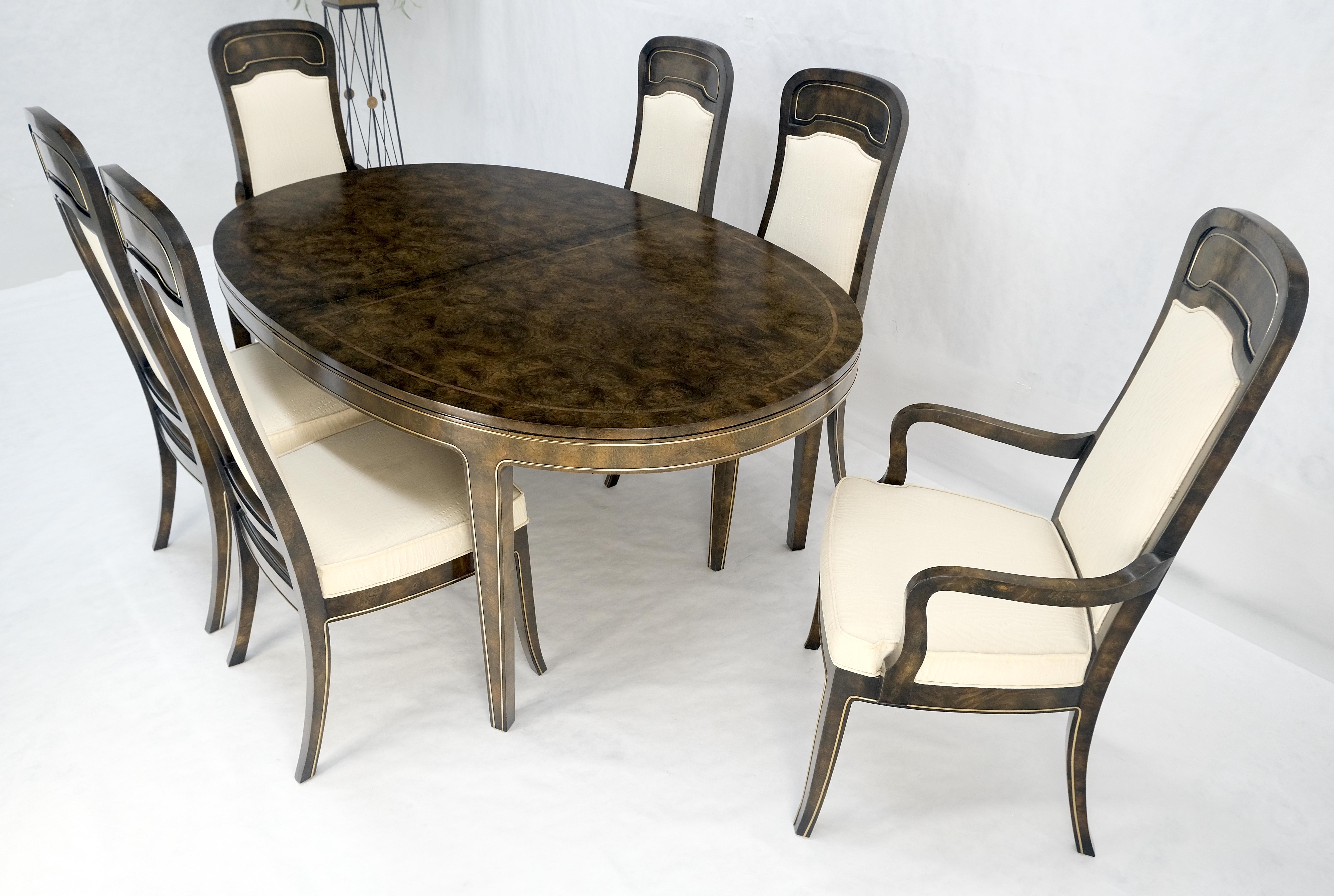 Broussin Mastercraft Table de salle à manger ovale 4x20