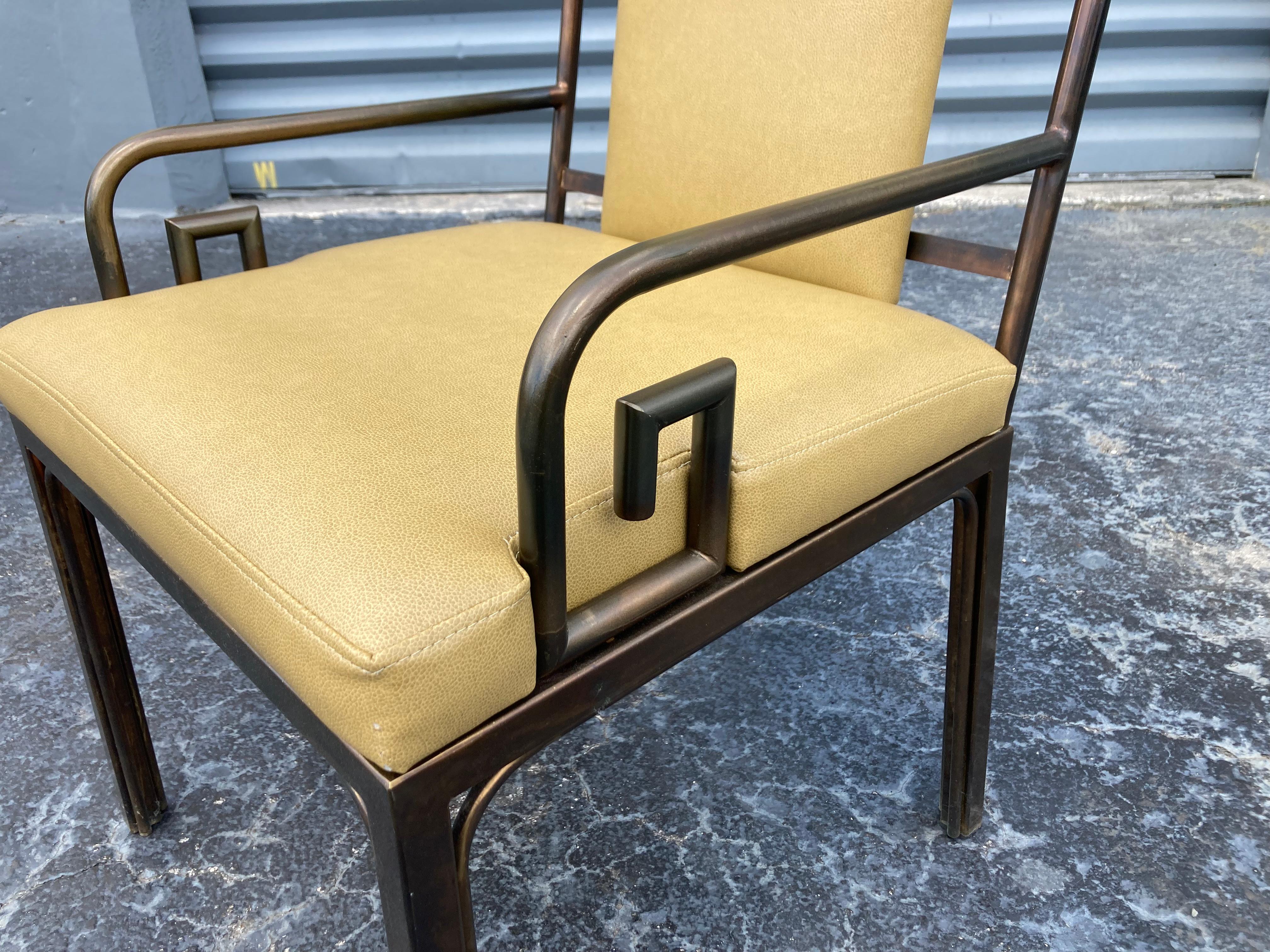 Mastercraft Dining Chairs, Greek Key, Brass, Mid-Century Modern  6