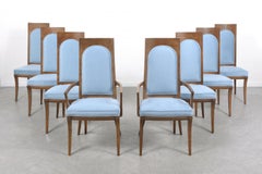 Restored Mid-Century Modern 1960s Mastercraft Solid Wood Dining Chairs Set