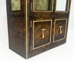 Mastercraft Dome Shape Top Two Doors Glass Shelve Display Curio Cabinet Showcase