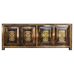 Credenza Mastercraft Olmo/Latón de William Doezema, años 70