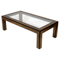 Mastercraft Etched Brass Coffee Table by Bernhard Rohne