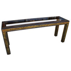 Mastercraft Etched Brass Console by Bernhard Rohne