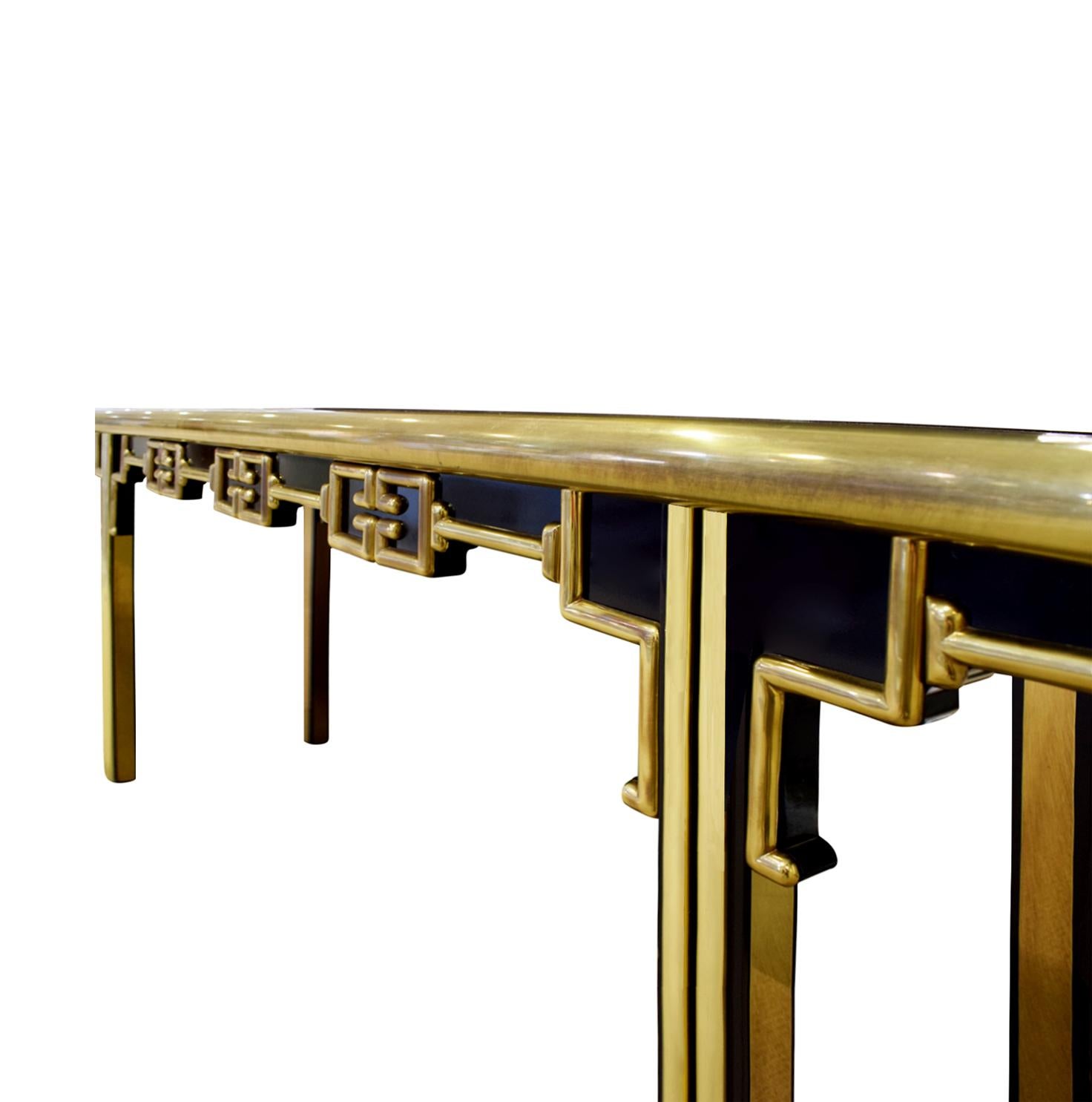 American Mastercraft Exceptional Greek Key Console 1960s 'Signed' For Sale