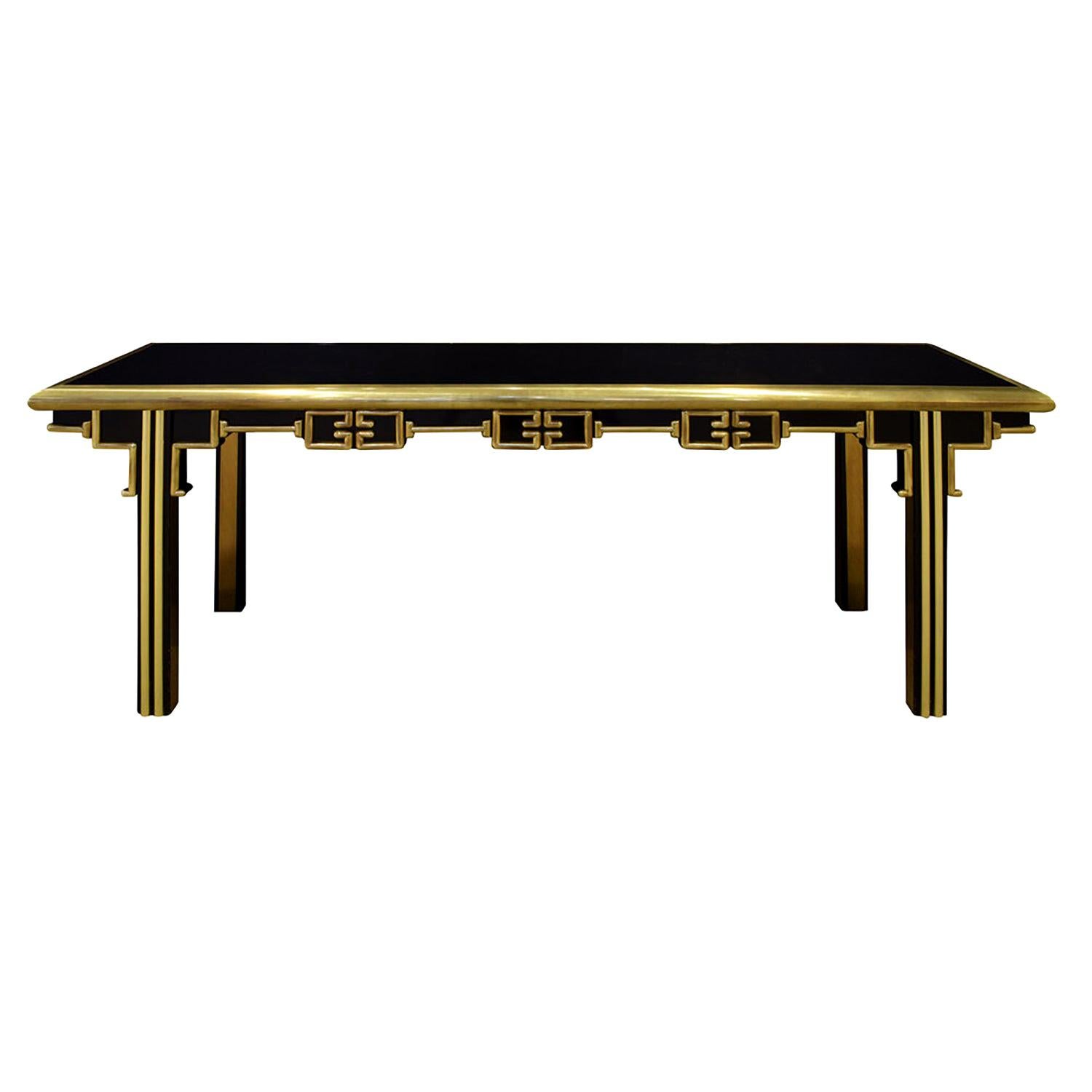 Mastercraft Exceptional Greek Key Console 1960s 'Signed' For Sale at 1stDibs