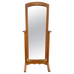 Mastercraft Furniture - Specchio chevale in legno naturale intagliato e a libera installazione