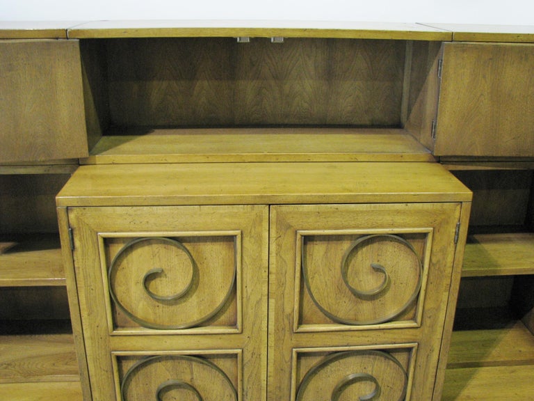 Mastercraft Furniture Vintage Hollywood Regency NinePiece Wall Unit For Sale at 1stDibs