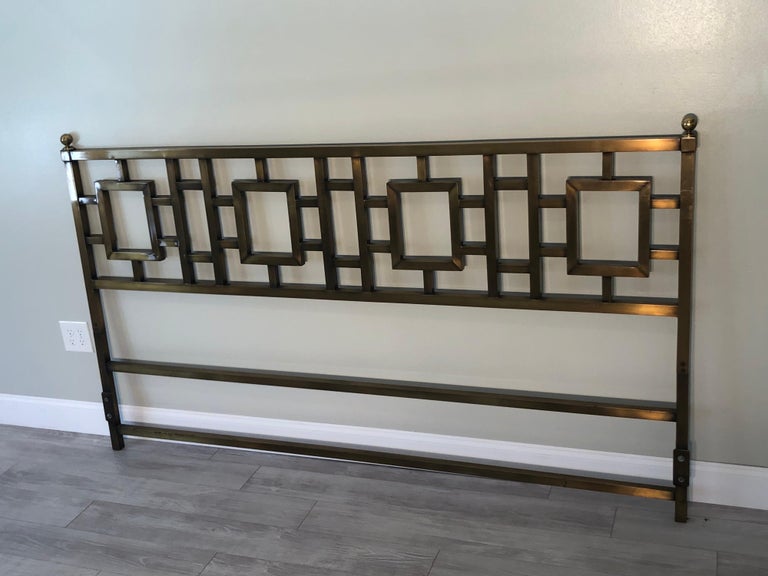 Mastercraft Greek Key Brass King Size Headboard at 1stDibs greek key