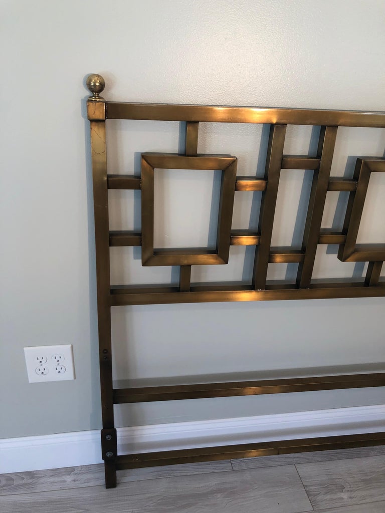 Mastercraft Greek Key Brass King Size Headboard at 1stDibs greek key