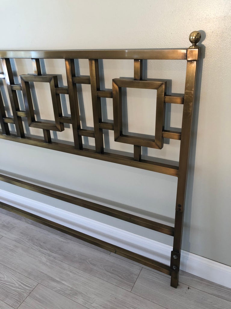 Mastercraft Greek Key Brass King Size Headboard at 1stDibs greek key