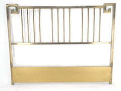 Mastercraft Greek Key Style Mid Century Modern Brass Queen Size Headboard