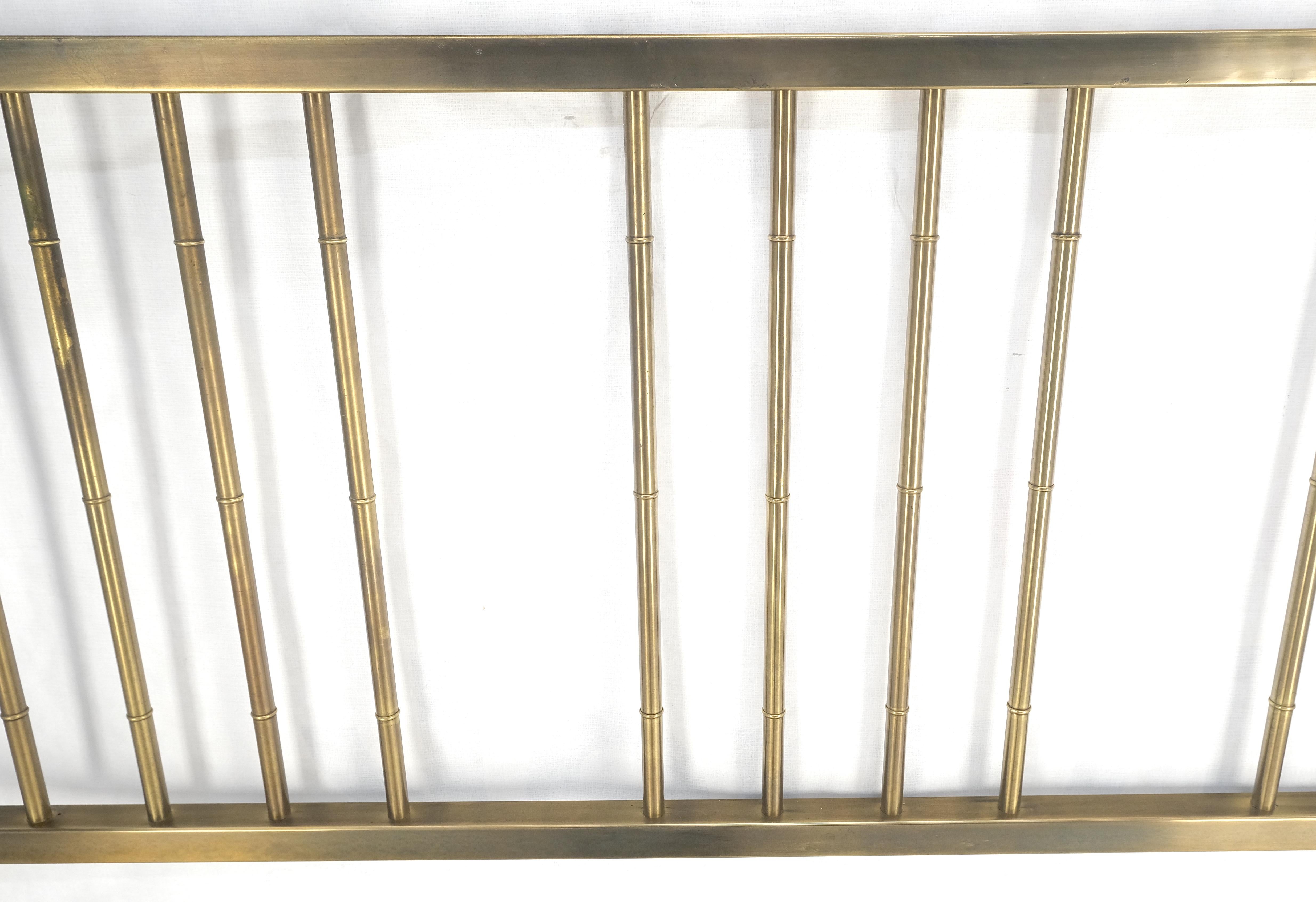 American Mastercraft Greek Key Style Mid Century Modern Brass Queen Size Headboard For Sale