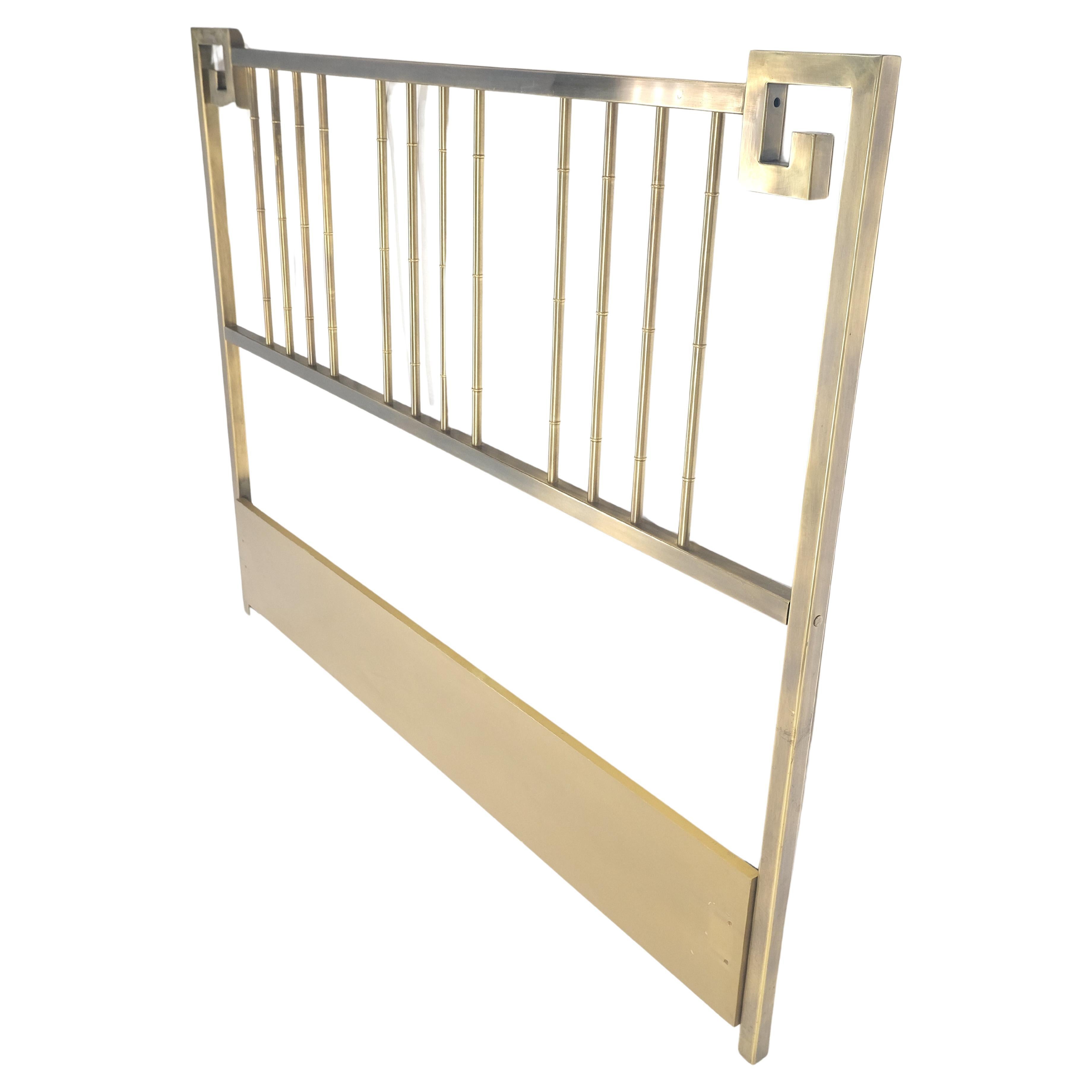 Mastercraft Greek Key Style Mid Century Modern Brass Queen Size Headboard