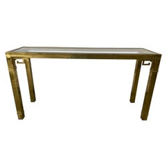 Mastercraft Hollywood Regency Brass Console or Sofa Table, 20th Century