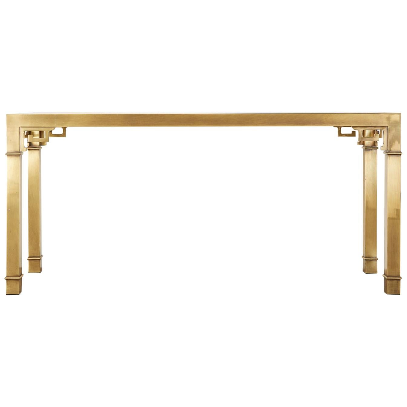 Mastercraft Hollywood Regency Brass Console or Sofa Table