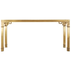 Mastercraft Hollywood Regency Brass Console or Sofa Table