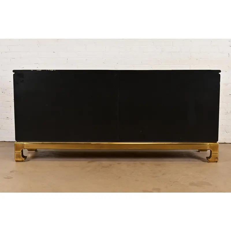 Mastercraft Hollywood Regency Chinoiserie Lacquered Sideboard Credenza, 1970s For Sale 6