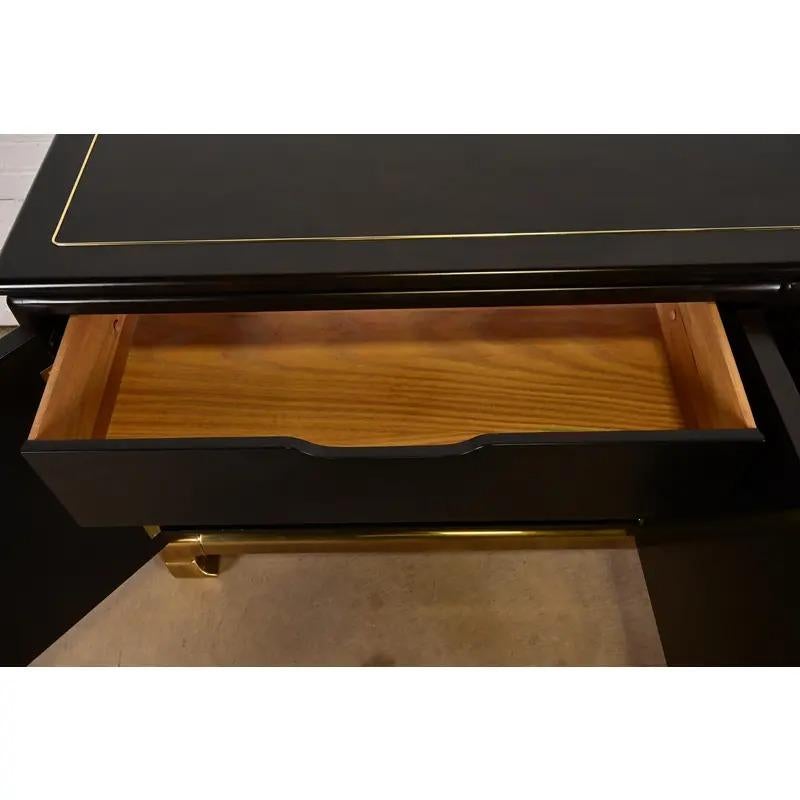 Brass Mastercraft Hollywood Regency Chinoiserie Lacquered Sideboard Credenza, 1970s For Sale