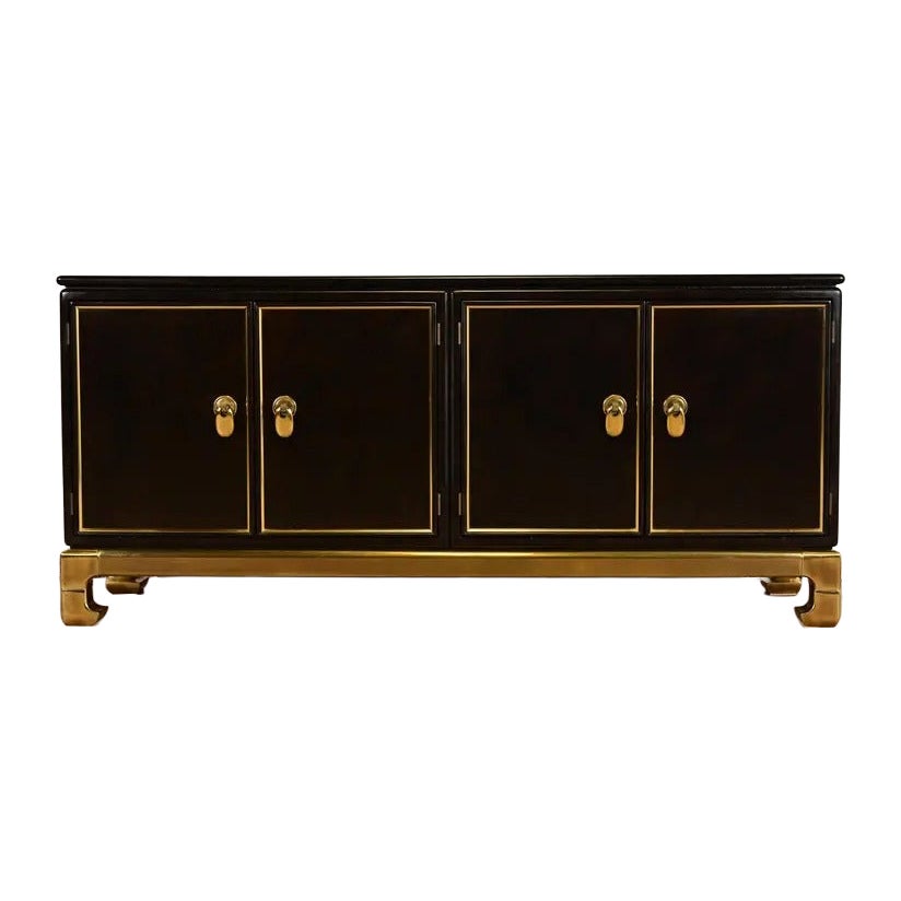 Mastercraft Hollywood Regency Chinoiserie Lackiertes Sideboard Credenza, 1970er Jahre