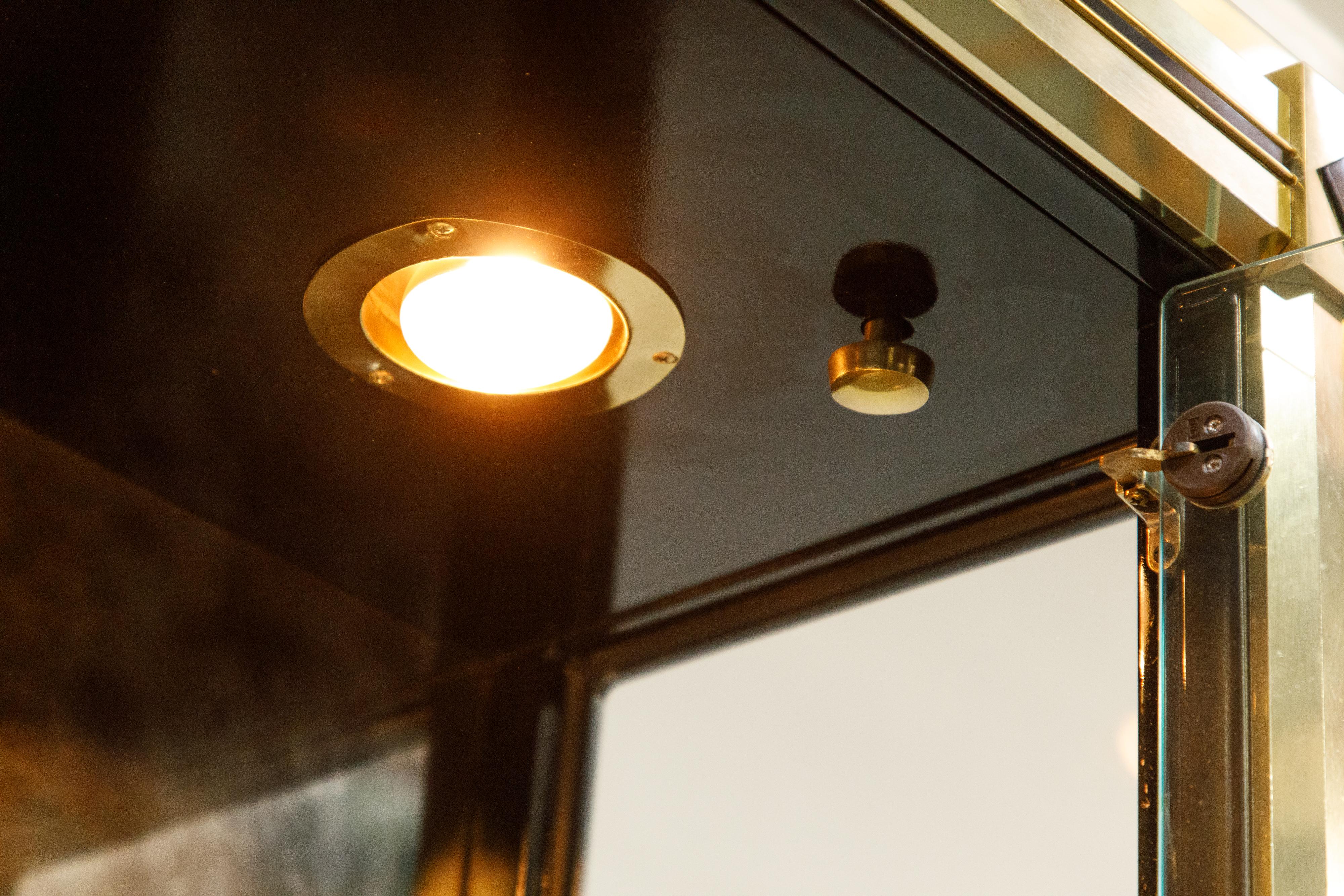 Mastercraft Illuminated Brass Display Cabinets, circa 1980, Pair Available 10