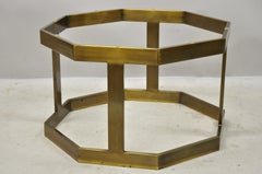 Mastercraft Italian Hollywood Regency Burnished Brass Octagonal Coffee Table