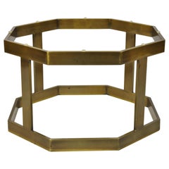 Mastercraft Italian Hollywood Regency Burnished Brass Octagonal Coffee Table
