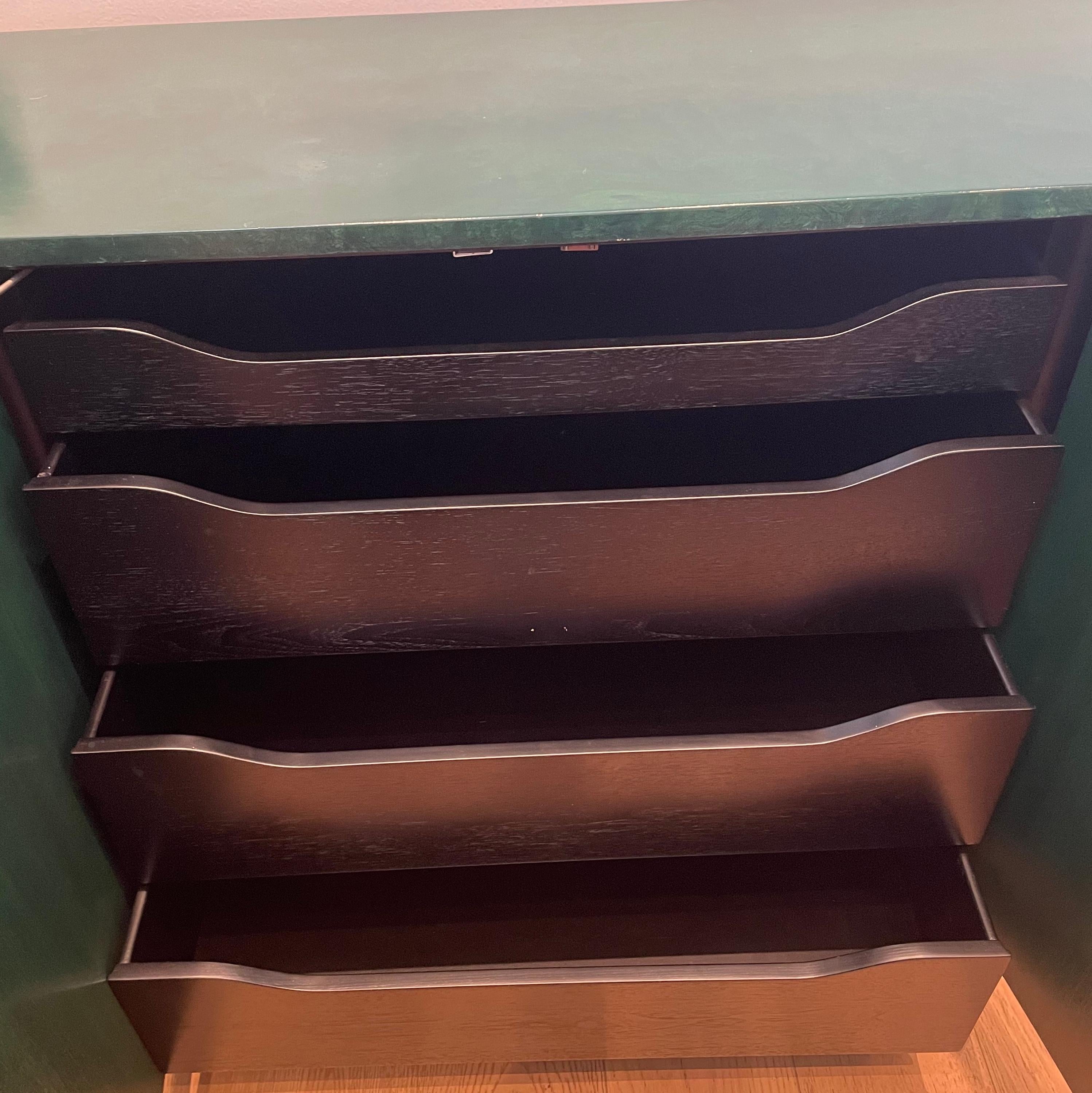 American Mastercraft Malachite Green Credenza For Sale
