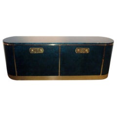 Armoire Mastercraft en parchemin laqué malachite