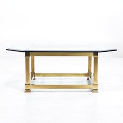 Mastercraft Mid Century Brass and Glass Coffee Table