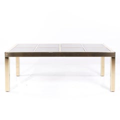 Mastercraft Mid Century Brass and Glass Dining Table