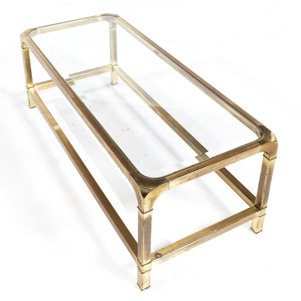 Mesa baja Mastercraft Mid Century Brass en venta 2