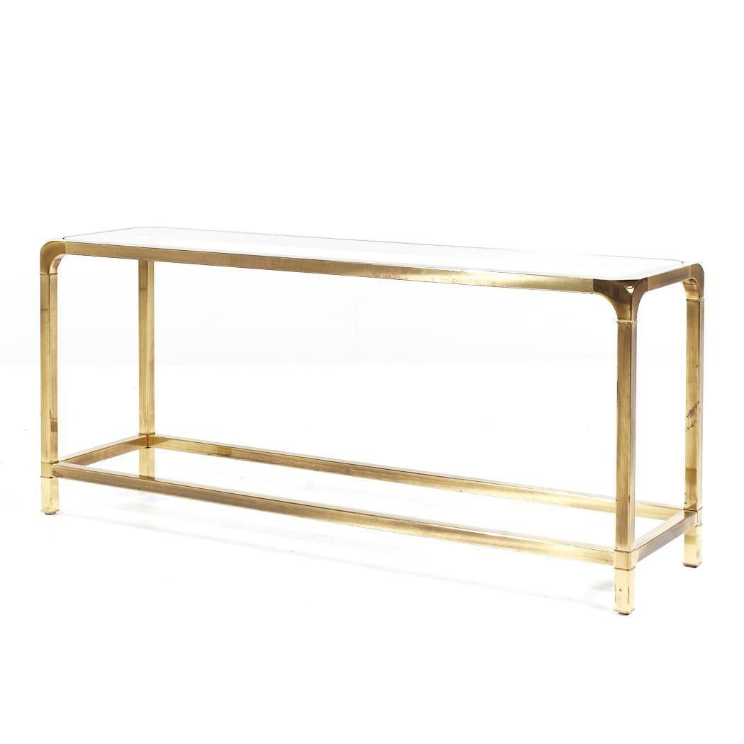Mid-Century Modern SOLD 02/06/24 Mastercraft Mid Century Brass Console Table For Sale
