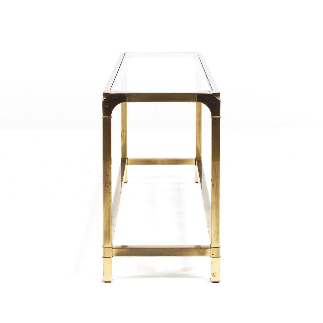 American SOLD 02/06/24 Mastercraft Mid Century Brass Console Table For Sale