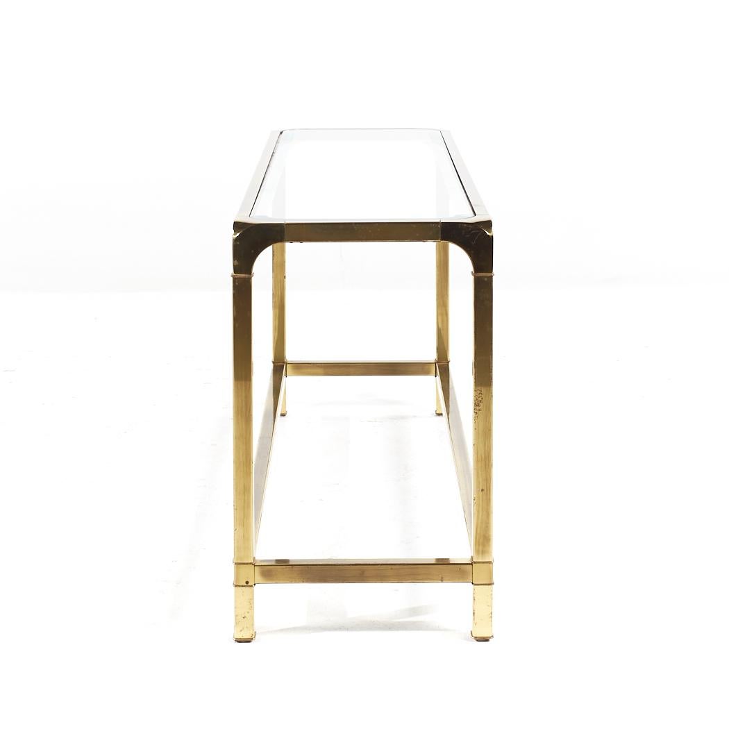 Late 20th Century SOLD 02/06/24 Mastercraft Mid Century Brass Console Table For Sale