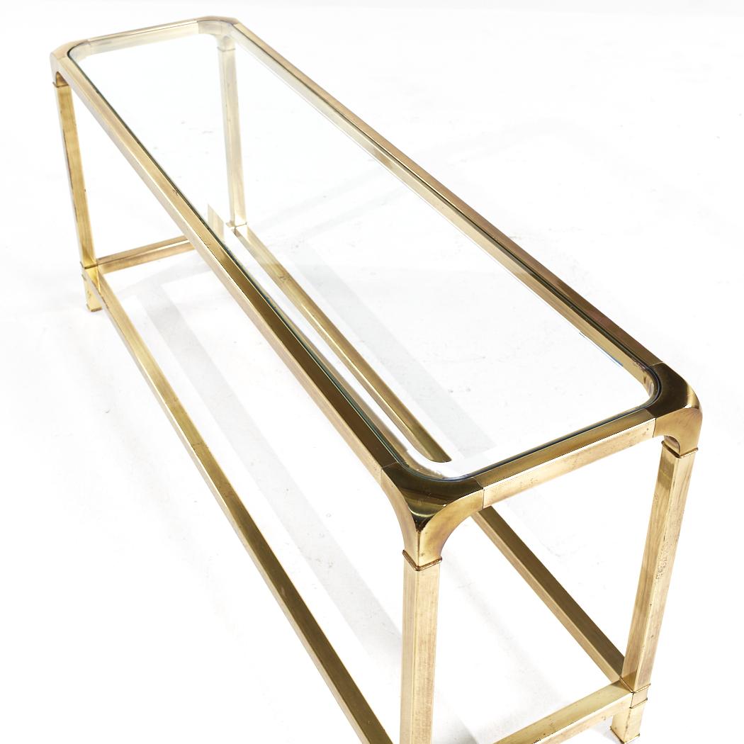SOLD 02/06/24 Mastercraft Mid Century Brass Console Table For Sale 3