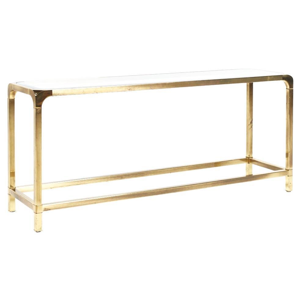 SOLD 02/06/24 Mastercraft Mid Century Brass Console Table For Sale