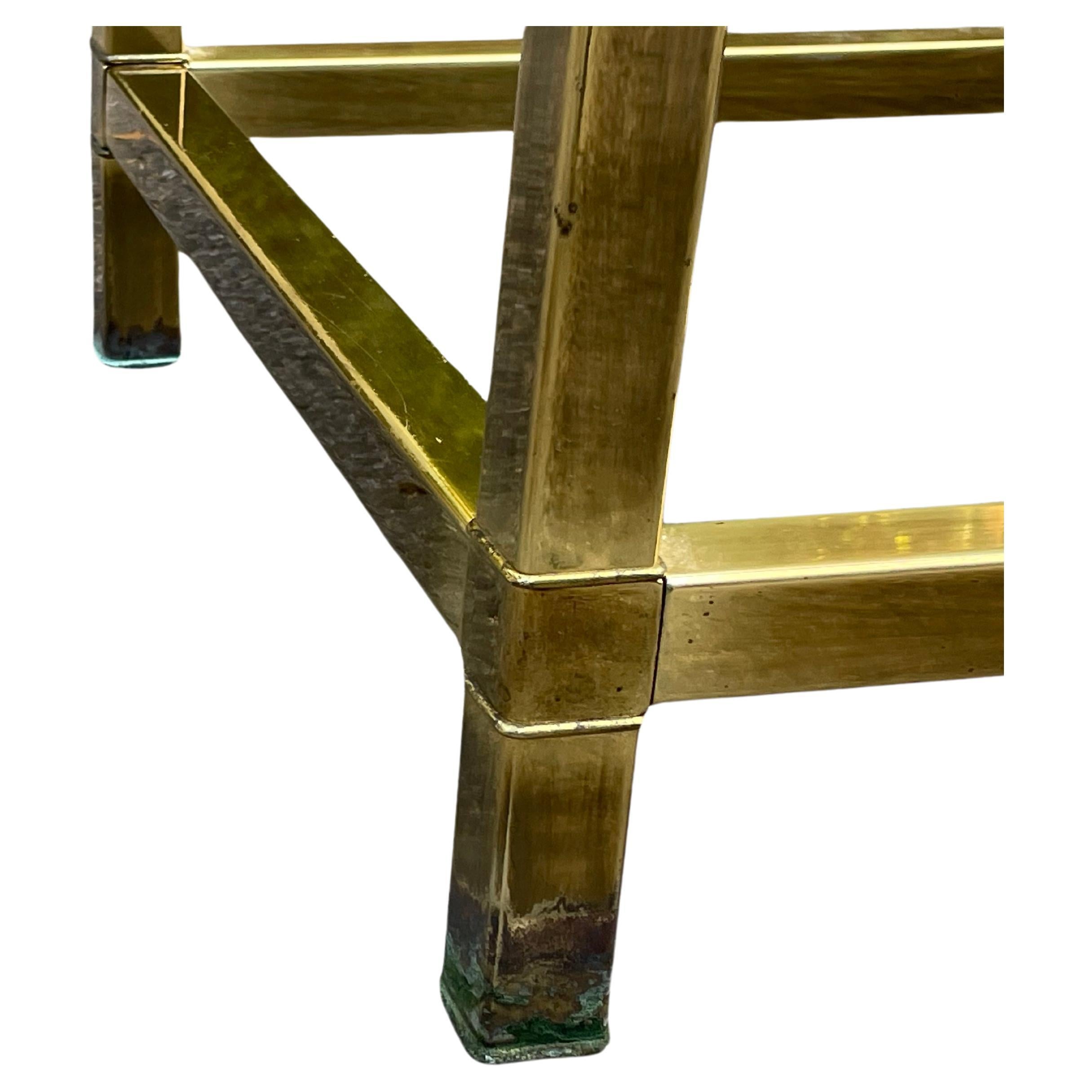 Mastercraft Mid-Century Brass End Side Tables, Pair. Circa 1970 For Sale 4
