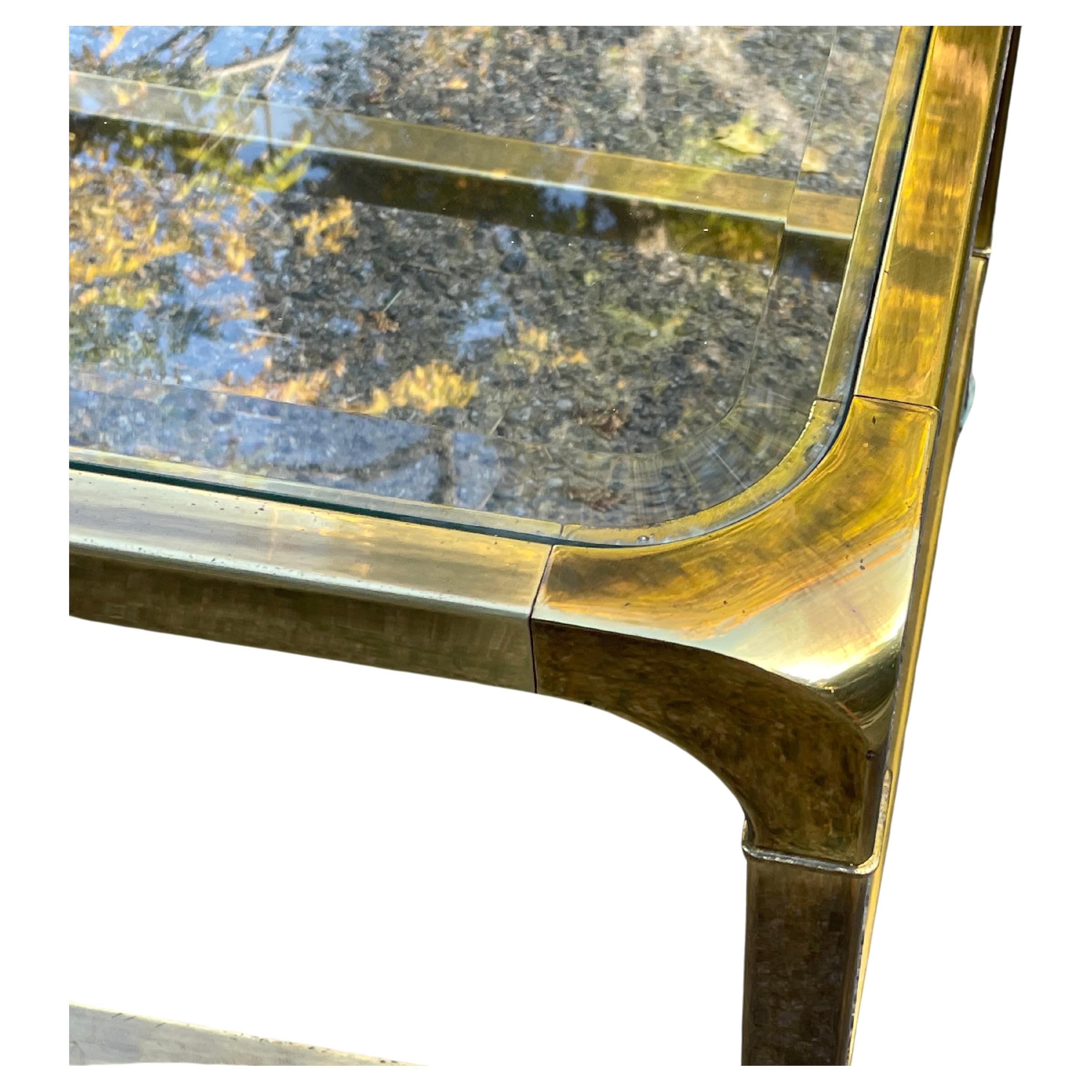 Mid-Century Modern Mastercraft Mid-Century Brass End Side Tables, Pair. Circa 1970 For Sale