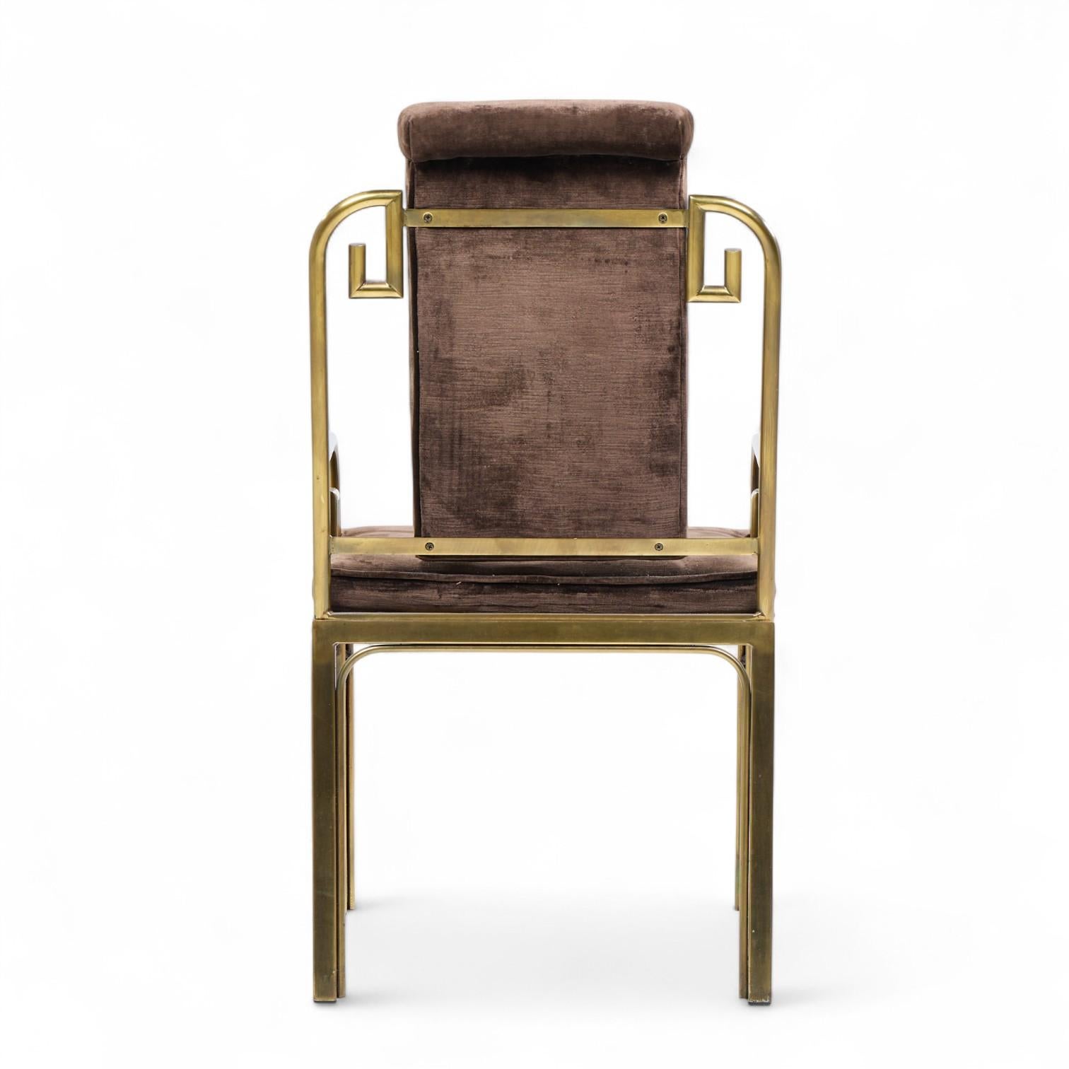 Mastercraft Sillas de comedor Greek Key de latón de mediados de siglo - Juego de 8 en Bueno estado para la venta en Franklin Park, IL