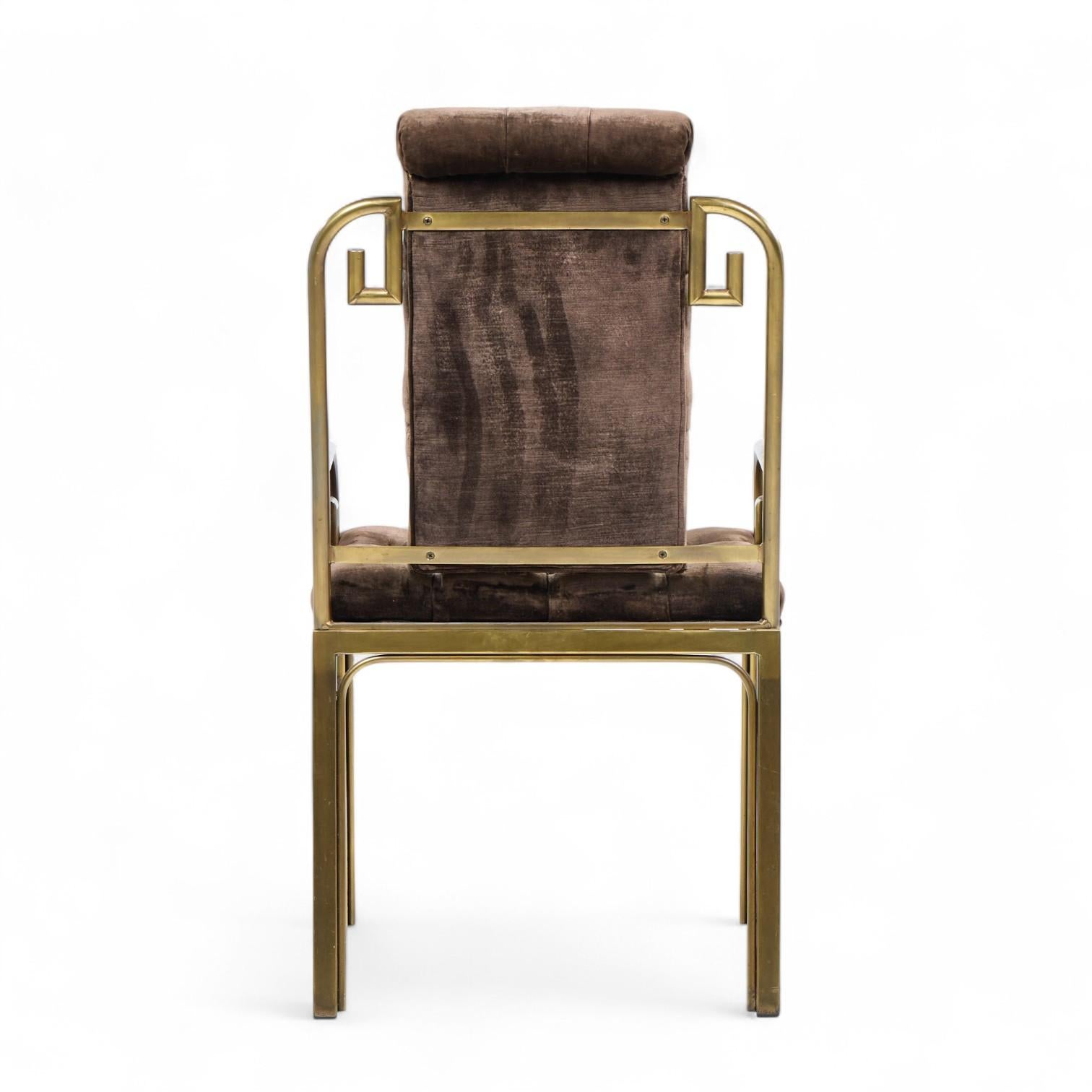 Mastercraft Sillas de comedor Greek Key de latón de mediados de siglo - Juego de 8 Latón en venta