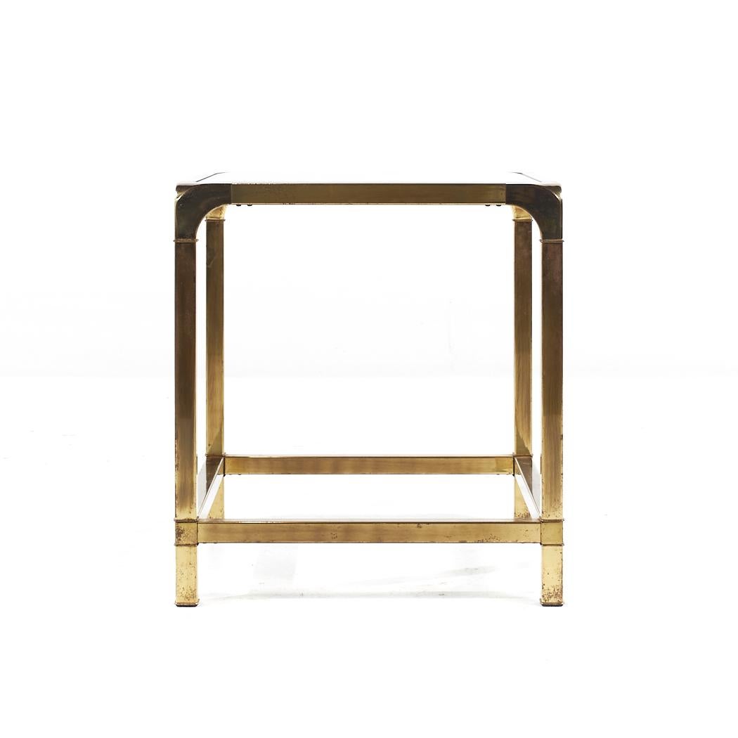 Mastercraft Mid Century Brass Side End Table

This side table measures: 22 wide x 26 deep x 24 inches high

All pieces of furniture can be had in what we call restored vintage condition. That means the piece is restored upon purchase so it’s free of