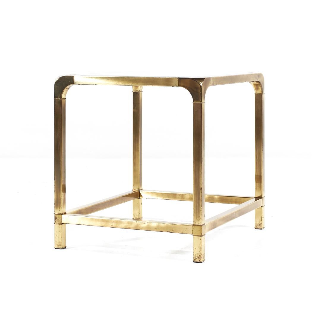 Mid-Century Modern Mastercraft Mid Century Brass Side End Table For Sale