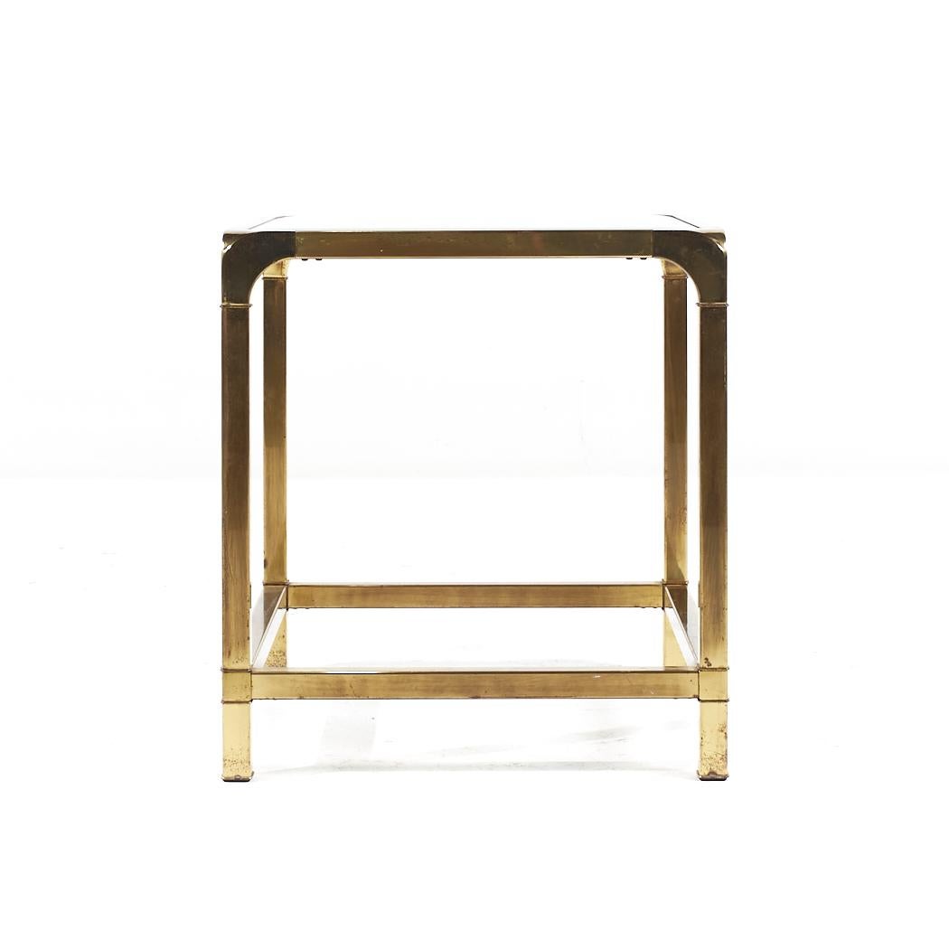 Mastercraft Mid Century Brass Side End Table For Sale 1