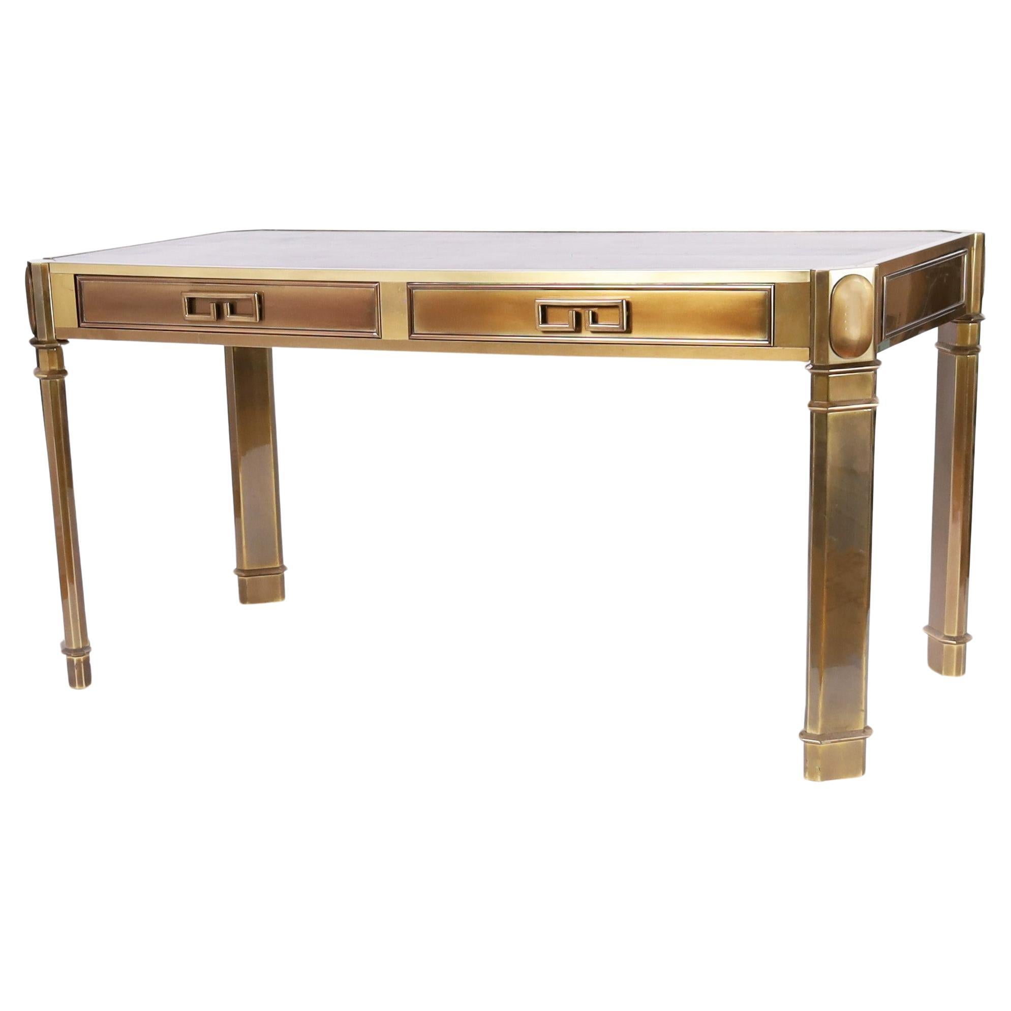 Mastercraft Mid Century Bronze Writing Desk  For Sale