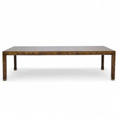 Mastercraft Mid Century Wurzelholz und Messing Expanding Esstisch mit 2 Blättern