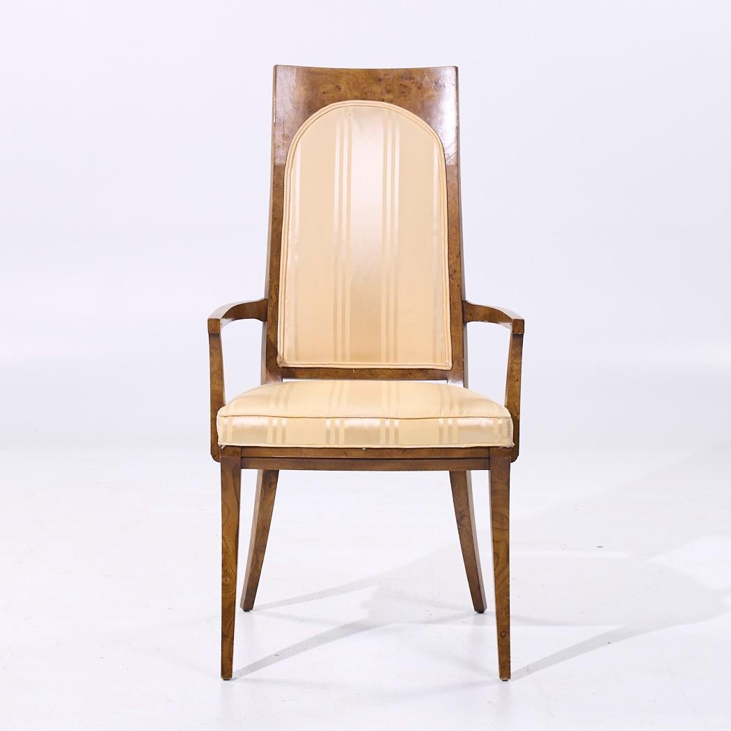 Mastercraft Mid Century Burlwood Esszimmerstühle - Satz von 4 im Angebot 5