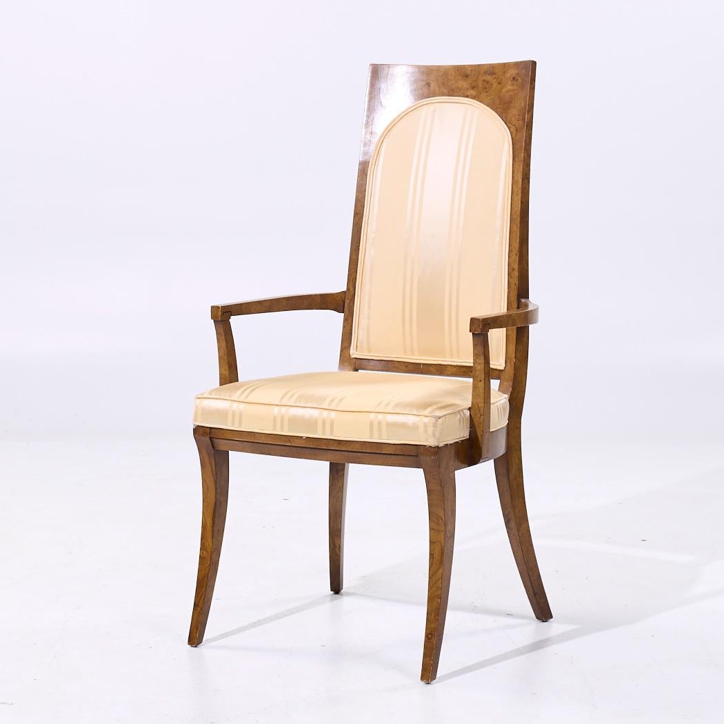 Mastercraft Mid Century Burlwood Esszimmerstühle - Satz von 4 im Angebot 6